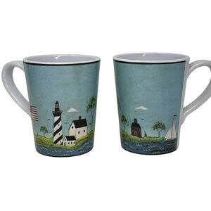 Oneida Sakura Evolution Coastal Breeze Melamine Coffee Mug Cup Warren Kimble